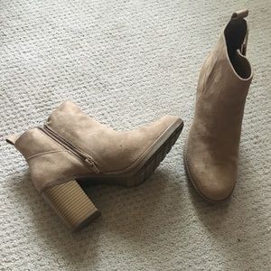 Beige booties